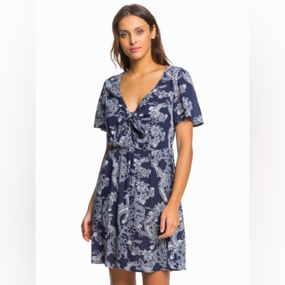 Roxy Navy and White floral Summer On Top Dress